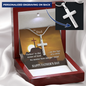 Father's Day Gift From Daughter/Son-Personalized Engraving-Lips of a Child-Sun-Christian Cross Necklace
