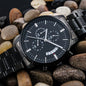 Customized Black Chronograph Watch - Engrave Your Own Words